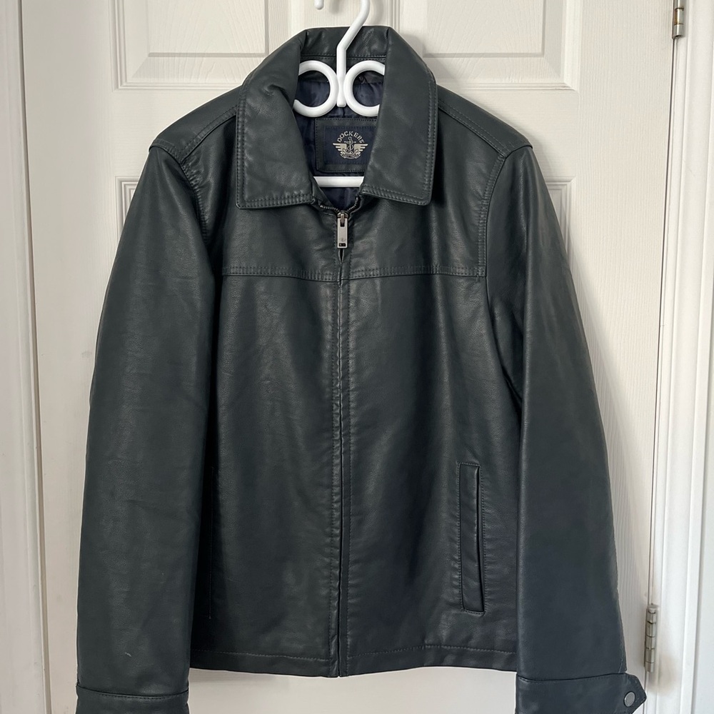 Dockers Men's Black Leather Jacket